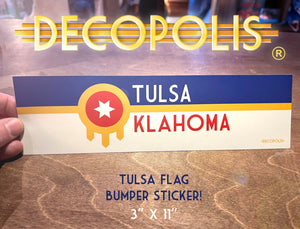 DECOPOLIS - Tulsa Flag, Bumper Sticker