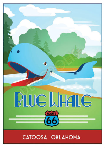 DECOPOLIS Postcard - Blue Whale