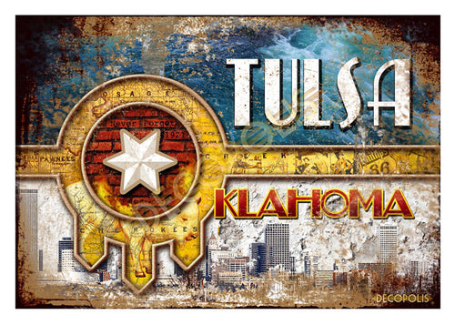 DECOPOLIS Postcard - Tulsa Flag