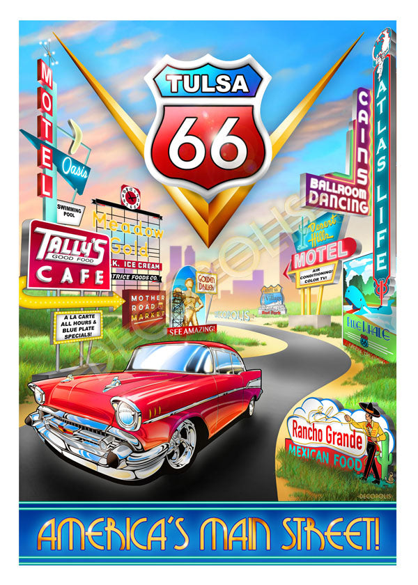 DECOPOLIS Postcard - Tulsa Route 66 – Decopolis Tulsa