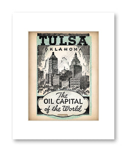 DECOPOLIS Print - Tulsa Oil Capital of the World  - Matted