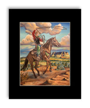 DECOPOLIS Print - Oklahoma, Black Mesa Cowboy - Matted