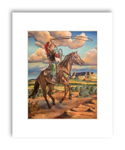 DECOPOLIS Print - Oklahoma, Black Mesa Cowboy - Matted