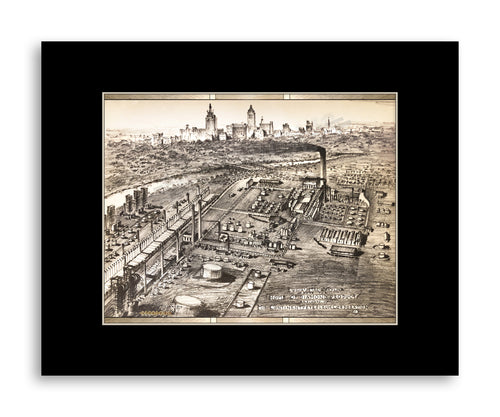 DECOPOLIS Corrubia Print - Mid-Continent Petroleum Skyline - Matted