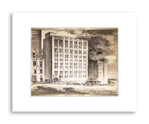 DECOPOLIS Corrubia Print - Tulsa Club Building - Matted