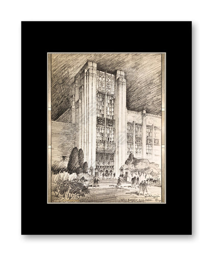 DECOPOLIS Corrubia Print - Will Rogers High School - Matted