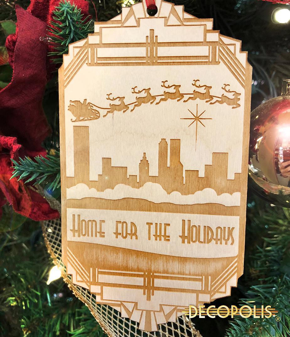 Wood Ornament, Home for the Holidays