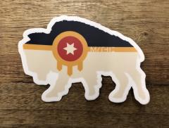 DECOPOLIS - Bison, Tulsa Flag Sticker