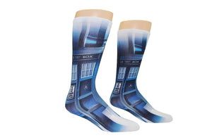 Doctor Who Tardis 360 Print Crew Socks