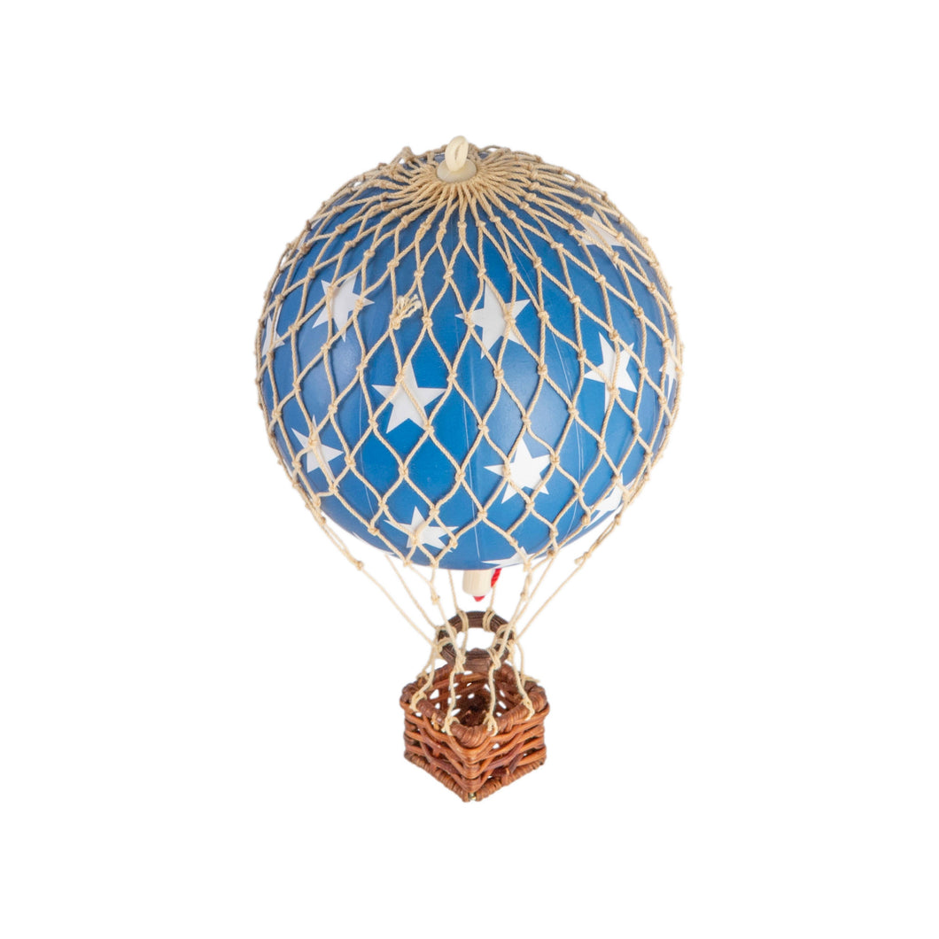 Floating The Skies Hot Air Balloon - Blue Stars 3.3in