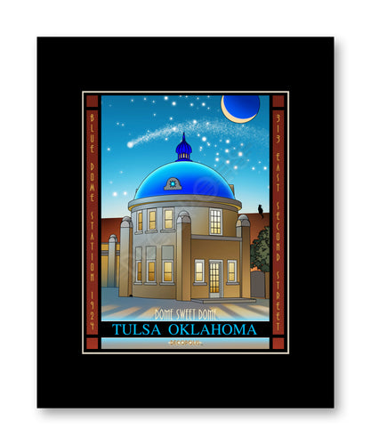 DECOPOLIS Print - Tulsa Blue Dome - Matted