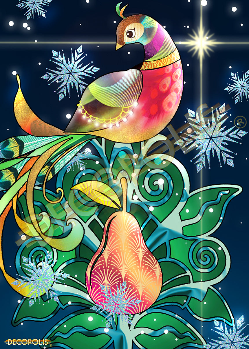 DECOPOLIS Christmas Card - Partridge in a Pear Tree