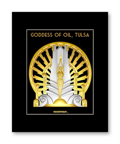 DECOPOLIS Print - Goddess of Oil (Dark Background) - Matted