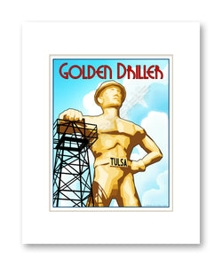 DECOPOLIS Print - Tulsa Golden Driller - Matted
