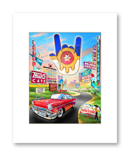DECOPOLIS Print - I Love You Tulsa ASL - Matted
