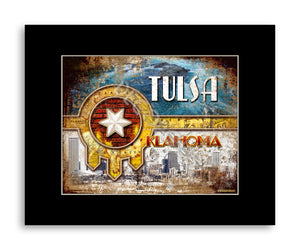 DECOPOLIS Print - Tulsa Flag - Matted