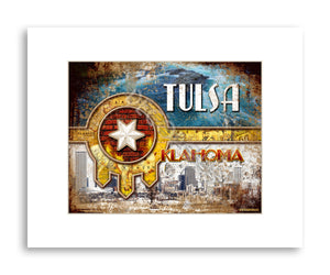 DECOPOLIS Print - Tulsa Flag - Matted