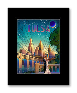 DECOPOLIS Print - Tulsa 1920s Skyline - Matted