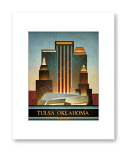 DECOPOLIS Print - Tulsa Skyline - Matted