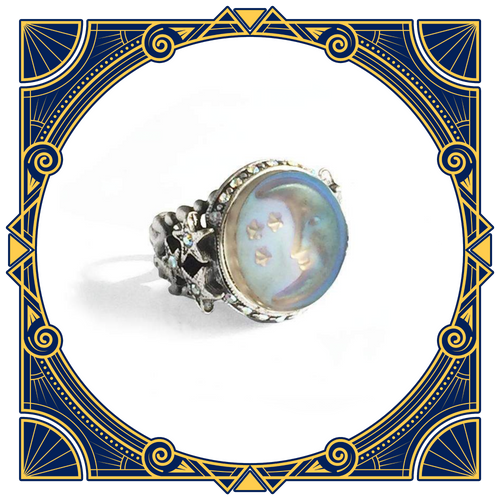 Aurora Moon Ring - Silver