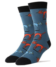 Men's Crew Socks - Cat Fight