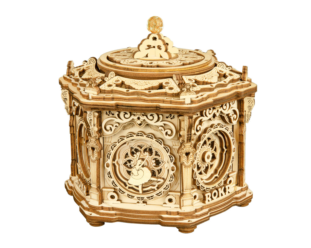 3D Wooden Puzzle: Mechanical Music Box - Secret Garden
