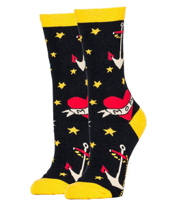 Women's Crew Socks - Sailor Ink