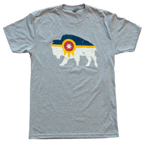 Bison Tulsa Flag T-Shirt